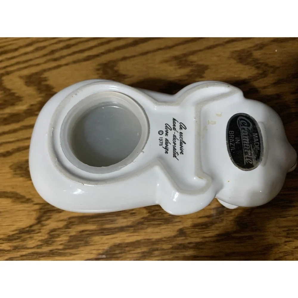 Vintage AVON Porcelain Napping Piggy Pomander